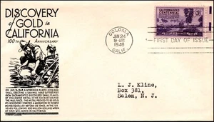Scott 954 3 Cents Gold Centennial Anderson FDC Typed Address Black Planty 954-15 - Picture 1 of 2