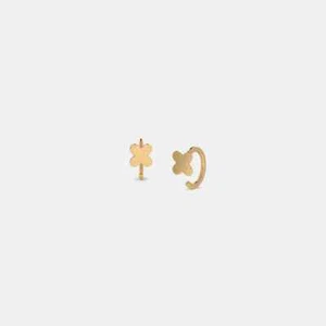 THE NEANA MULTI PIERCED HOOP EARRING IN PURE 14K YELLOW GOLD 0.395 GM FOR WOMEN* - Picture 1 of 11