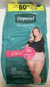Depend Fresh Protection Biancheria Intima Donna, Extra Large, 26ct Spedizione Gratuita!!! - Foto 1 di 3