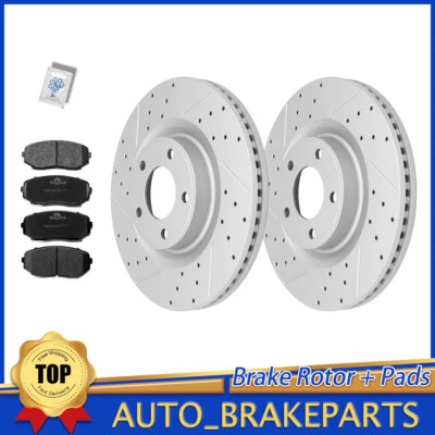 Pastillas de freno rotores perforados delanteros AWD para Ford Edge Lincoln MKX 2007-2014 Foto 1 de 4