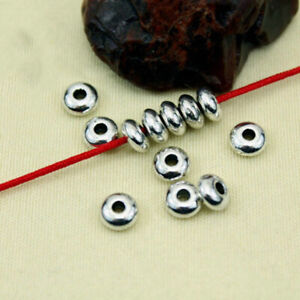 100Pcs Smooth Round Silver Plated Metal Spacer Scattered Beads Jewellery Making