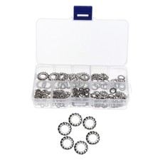 Kit assortimento di rondelle a stella con denti esterni 300 pezzi inclusi: M2.5