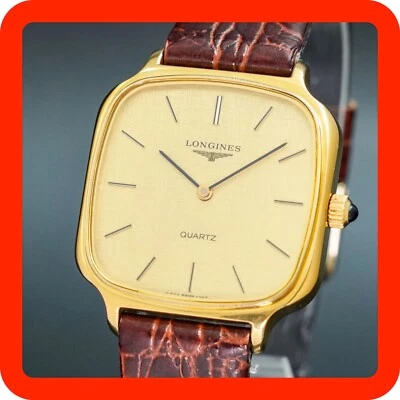 [MINT] LONGINES 4352 L717.2 30mm Gold Square Quartz Men Watch - Image 1 of 4