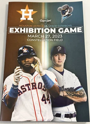 Houston Astros vs Sugar Land Space Cowboys Exhibition Game Program 3/27/2023 - Image 1 of 4