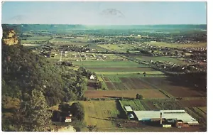 Aerial View From Grandad Bluff Views of MINNESOTA WI IOWA Postcard MN 1960 - Picture 1 of 2
