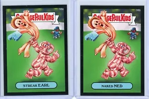 Garbage Pail Kids Serie 1 2015 Streak Earl & Naked Ned 58A/B Black Parallels - Imagen 1 de 1