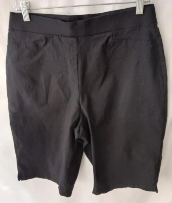Calvin Klein женщин Sz Med 10 дюймов по внутреннему шву. Черный костюм шорты эластичной - Изображение 1 из 4