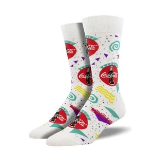 Calcetines Coca-Cola Gráficos Novelty 90S Coca-Cola Damas Blanco Algodón Crew Reino Unido3-8 - Imagen 1 de 1