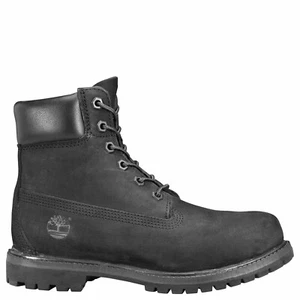 [TB08658A001] Women's Timberland Premium 6" Waterproof Boot Nubuck Black *RNEW* - Picture 1 of 6