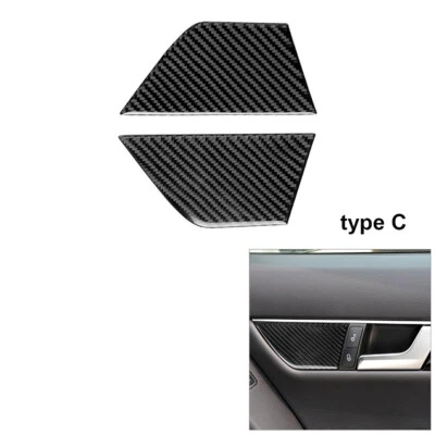 Cubierta interior del panel de la puerta de fibra de carbono para Mercedes-Benz W204 clase C tipo C Foto 1 de 4
