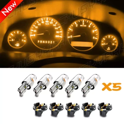 KIT DE LUCES LED amarillas calibre cuadro de instrumentos tablero apto para Jeep Cherokee XJ 84-96 Foto 1 de 4