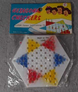 Mini Hexagonal Checkers Game Vintage Cross Publishing Company Trust In The Lord - Picture 1 of 6