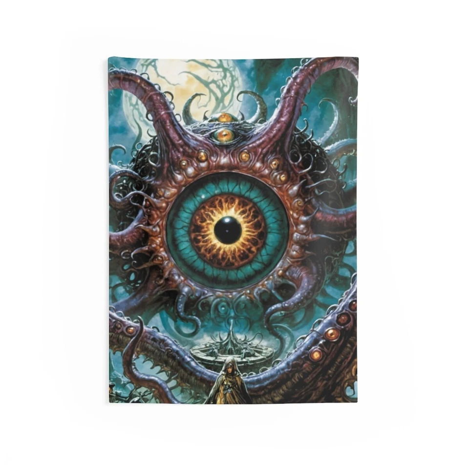 Tapiz de bestia antigua arte de fantasía HP Lovecraft mazmorras y dragones Foto 1 de 1