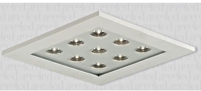 FARETTO QUADRATO LED INCASSO BIANCO  9W DA INCASSO DA  ARREDO LUCE CALDA  - Immagine 1 di 4
