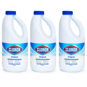 Clorox Bleach Original Concentrated Regular Disinfecting Liquid 43 oz Bottle 3PK - Picture 1 of 5