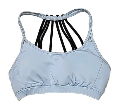 Forever 21 Junior's Strappy Sports Bra Size XS Blue & Black Removable Pads - Image 1 of 4