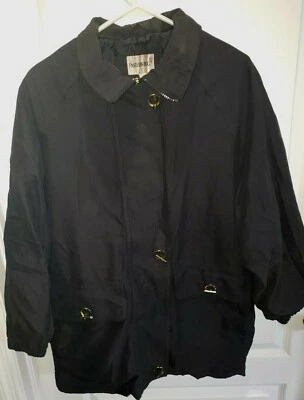 CHAQUETA ABRIGO FASHION BUG mujer talla PEQUEÑA negro sólido ESTILO MÁS LARGO OTOÑO PRIMAVERA  Foto 1 de 2