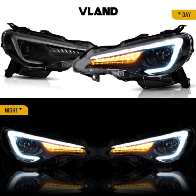 VLAND LED Projector Headlights For 2013-2020 Toyota 86/ Subaru BRZ /Scion FR-S — 第 1/4 张图片