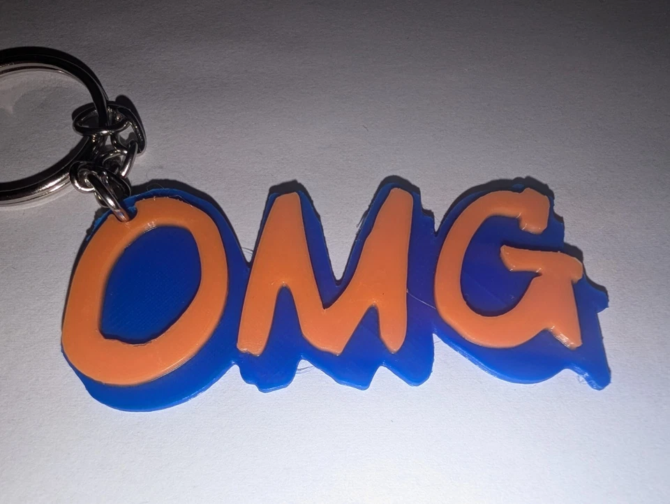 New York Mets OMG Oh My God Keychain 3D Printed New Joe Iglesias blue and orange - Image 1 of 1