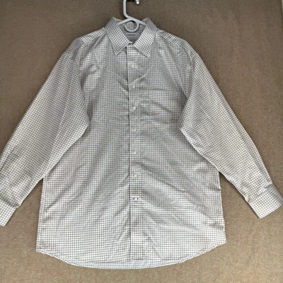 Daniel Crémieux Men Size 17-34 Check Non Iron Pima Cotton L/S Dress Shirt - Image 1 of 4