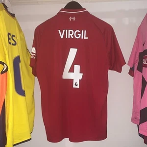 Liverpool 2018/19 New Balance Heim Fußball Trikot Virgil 4 Herren Large - Bild 1 von 8