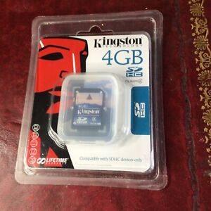 Kingston 4 GB Class 4 SDHC Flash Memory Card SD4/4GB New In Package (CT)