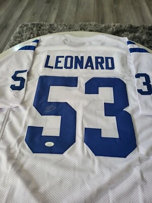 Darius Leonard Autographed/Signed Jersey JSA Sticker Indianapolis Colts - Image 1 of 4