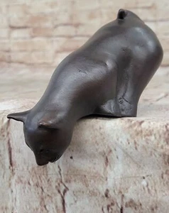 Sitzende Katze Bronze von Nardini signiert Skulptur Art Deco Figur Figur Geschenk - Bild 1 von 10