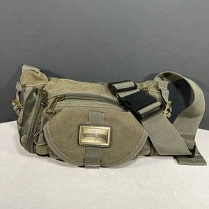 Universal Studios Canvas Beltbag Fanny Pack Olive Green Adjustable Bag 6 Pockets - Picture 1 of 19