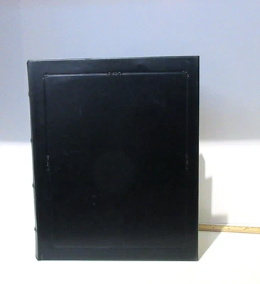 Graphic Image Journal XLarge 11" Leather Manuscript Hardcover UNLINED Pages BLK - Image 1 of 4