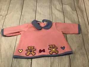 Camisa Vintage Honors Rosa Púrpura Con Osos Manga Larga Talla 3/6 Meses - Imagen 1 de 5