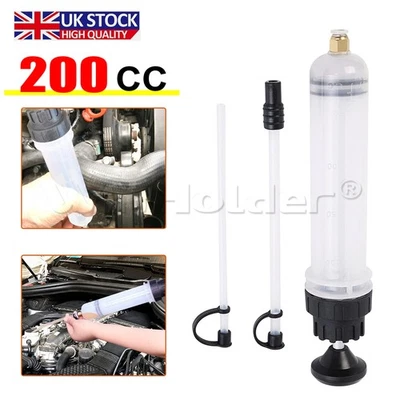 Car Oil Fluid Extractor Fluid Syringe Pump 200cc Manual Suction Transfer Filling - Image 1 of 4