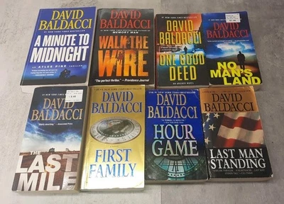 Lot of 8 David Baldacci Books Suspense Thriller Mystery Novels Paperback Foto 1 de 4