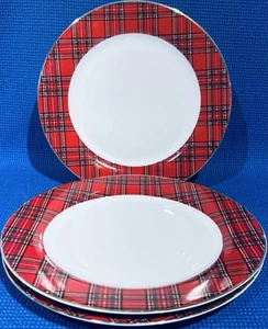 Lote de 3 ~ Platos de Cena Pacific Rim Red Plaid 10 3/4" - Imagen 1 de 12