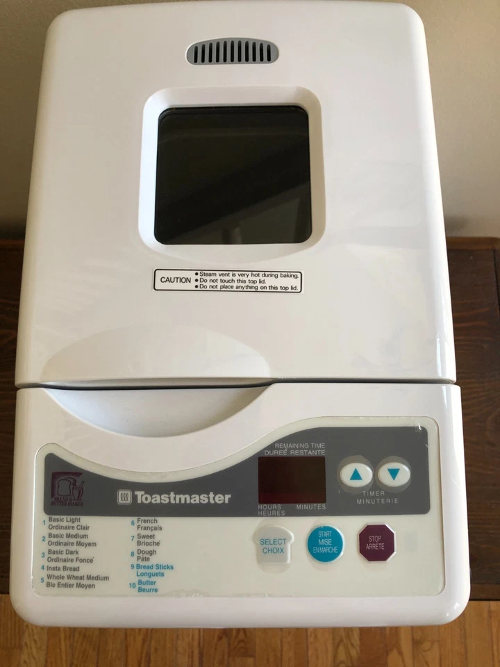 Máquina de pan Toastmaster modelo # 1185 incluye guía de uso y cuidado nueva sin caja Foto 1 de 4