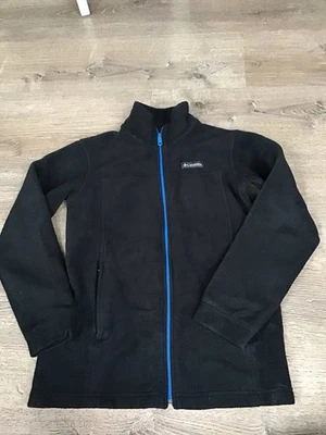 Куртка флисовая молодежная для девочек Columbia черная флисовая размер 14/16 L большая на молнии - Изображение 1 из 4