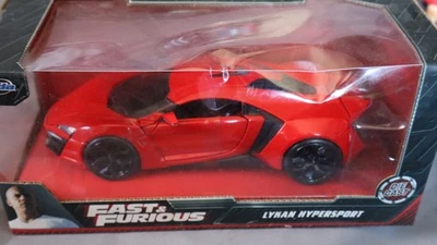 1/18 24? SCALE JADA FAST & FURIOUS RED LYKAN HYPERSPORT NEW SEALED f - Image 1 of 4