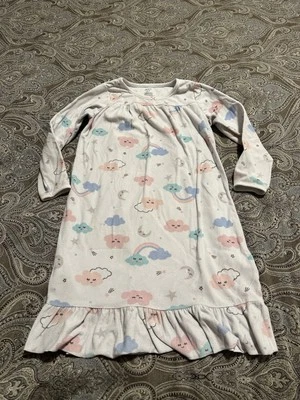 Camisón Carter's Niña Suave Polar Estampado Nube, Vestido Talla 6-7 Foto 1 de 4