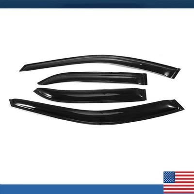 Protectores de lluvia de ventilación de ventana para Honda Accord Sedán 1998-2002 JDM NEGRO 4 PIEZAS Foto 1 de 4
