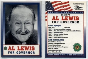 Al Lewis For Governor - Grandpa Munster - promo card [Dart] - Picture 1 of 1
