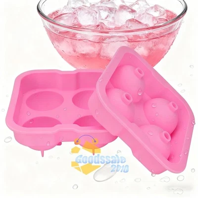 Hágalo usted mismo Cubo de Hielo Redondo Bola Fabricante Bandeja Silicona Esfera Molde Fiesta Whisky Cócteles Foto 1 de 4