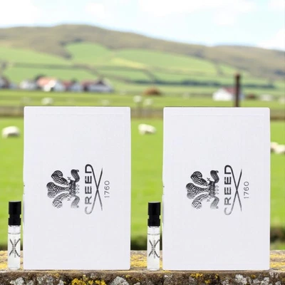 Lote de 2 muestras de tweed irlandés verde Creed 2 ml eau de parfum cardado oficial NUEVO Foto 1 de 4