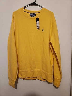 Suéter Polo Ralph Lauren Para Hombres Grande Amarillo Cuello Redondo Foto 1 de 4