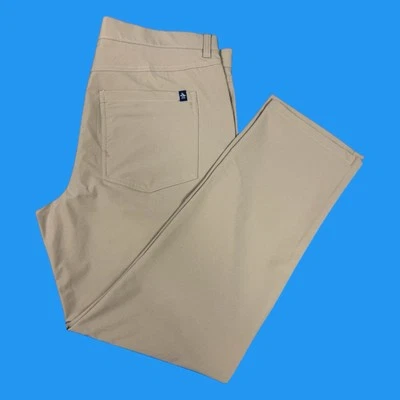 Pantalones deportivos Penguin para hombre talla 36x30 rendimiento de golf ligeros tostados 5 bolsillos Foto 1 de 4
