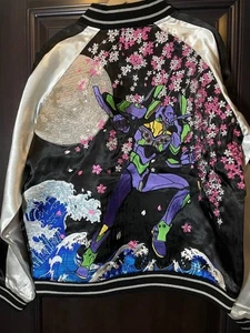 Nishiki x Evangelion Eva-01 & Sakura Jacket Sukajan Embroidered JP XL (US L) - Picture 1 of 9