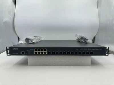 PLANET XGS-6350-12X8TR Layer 3 12-Port 10G SFP+ + 8-Port 10/100/1000T Stackable - Image 1 of 3