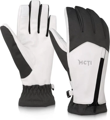 MCTi Guantes de Invierno para Mujer Impermeables Clima Cálido Frío Medianos, Grises  Foto 1 de 4