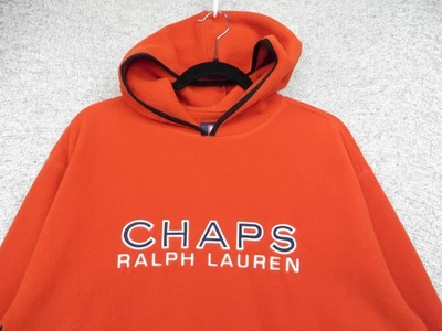 Sudadera con Capucha Ralph Lauren Años 90 Para Hombre Pequeña Naranja Polar Pullover Bolsillo Canguro Foto 1 de 4