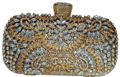 Bolso sin asas vintage con tachuelas de gemas cristales brillantes bolso de hombro Foto 1 de 3