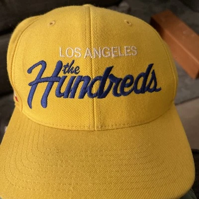 The Hundreds Los Angeles Streetwear SnapBack Gorra Amarilla Logo Bordado Foto 1 de 4